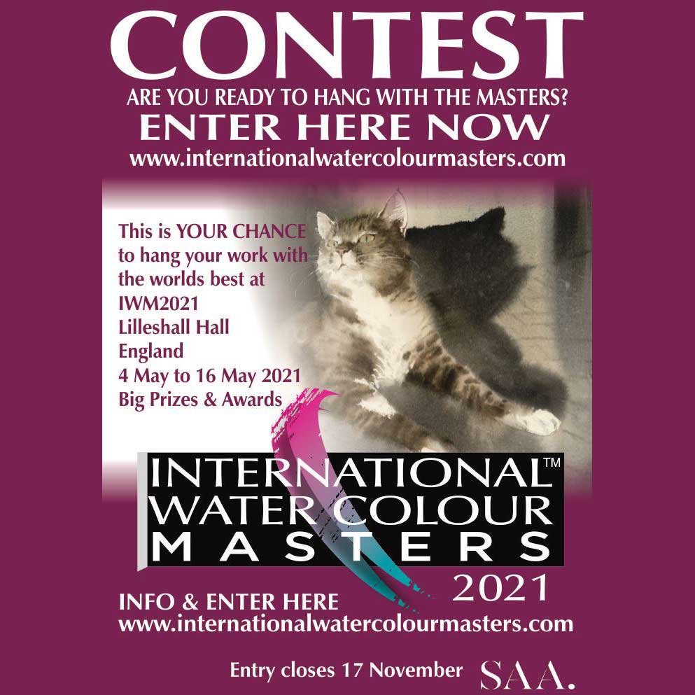 IWM2021, Contest, International watercolour masters contest, enter now.