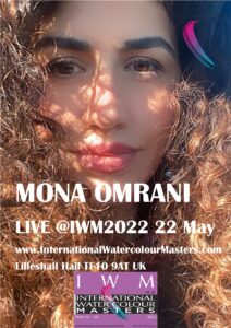 Mona, IWM, Masters of watercolor at IWM2022, Lilleshall Hall prsents the worlds greatest artists at IWM2022. Mona Omrani, Whats on shropshire, Exhibitions in England - , watercolour masters.